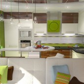Кухня в квартирі-студії: ідеї для інтер'єру, правила зонування
